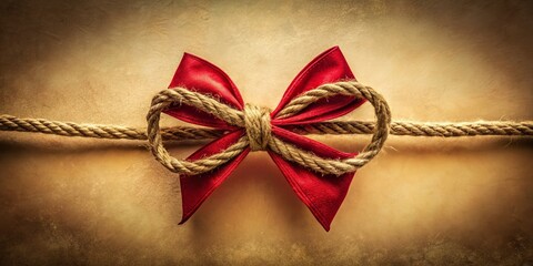 Fototapeta premium Twine and Bow for Festive Holiday Decor