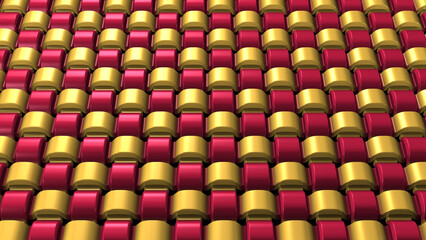 Fototapeta premium Abstract Pattern of Extruded Braid shapes Geometrical Background