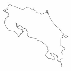 Costa Rica outline map