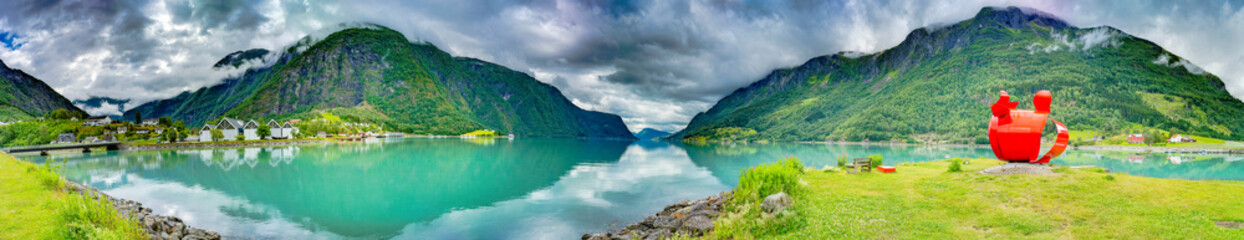 Skjolden in Norwegen am Sognefjord