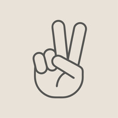 Peace hand gesture icon Vector illustration (2)