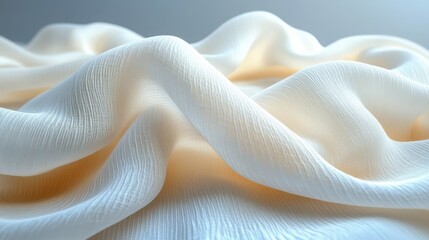 Elegant Napkin on Gray Background with Ample Copy Space for Design, Ideal for Restaurant Menus and Table Settings