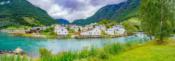 Skjolden Panorama in Norwegen am Sognefjord