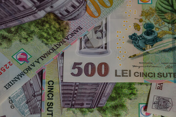 500 LEI banknote details - Romanian money