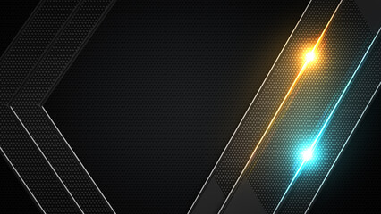 Perforated Metallic Panels with Light Lens Flares Abstract Background