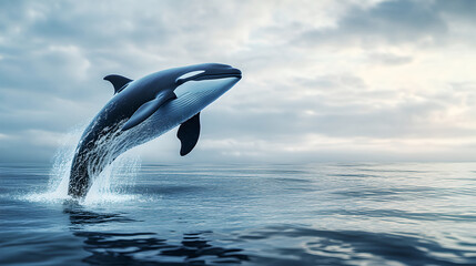 Fototapeta premium dolphin jumping in water