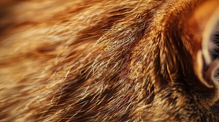A detailed close-up image showcasing the intricate texture and diverse shades of a feline’s fur, highlighting the exquisite details in each delicate and fine hair.