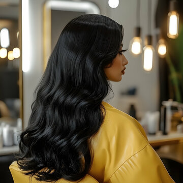 Hair set woman color coloring, hair care, styling and hairstyle blonde Hair Extensions