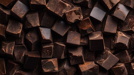 Rich dark chocolate cubes - perfect for indulgent dessert creations and culinary inspiration
