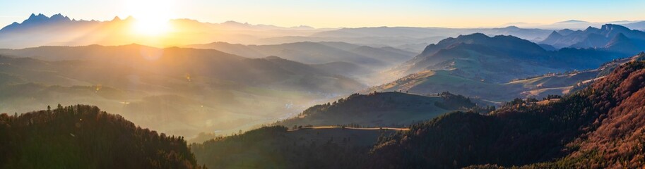 Zachód słońca z Wysokiej, Pieniny © grzegorz_pakula