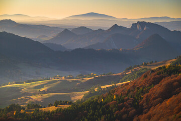 Zachód słońca z Wysokiej, Pieniny © grzegorz_pakula