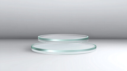 podium Showcase Your Products Elegantly on a Modern Glass Display Stand to Enhance Visual Appeal