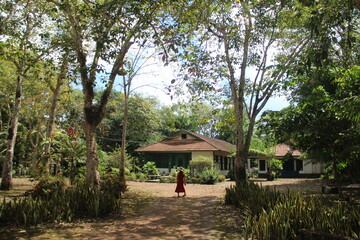 mulher na vila americana em fordlândia, pará 