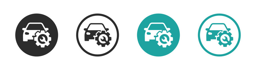 Car service vector icon. Car repair sign. Car repair service vector icon