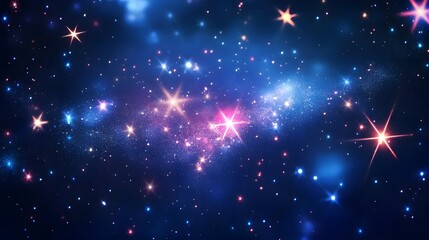 Christmas festive border with stars