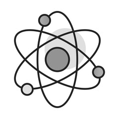 Atom Symbol. Icons Included: Science, Research, Innovation