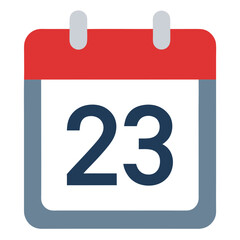 Fototapeta premium new calendar icon date 23 vector illustration 