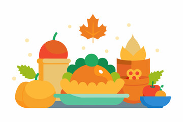 Thanksgiving Feast Illustrations