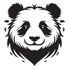 Creative Panda Face Logo Design with Artistic Elements