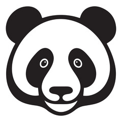 Cute Panda Face Logo  Perfect for Wildlife and Conservation Themes
