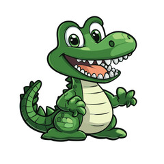 crocodile with a funny design