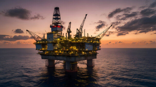 Plataforma costa afuera de petr&oacute;leo y gas
