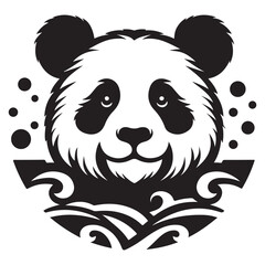 Creative Panda Themed Design with Tribal Elements