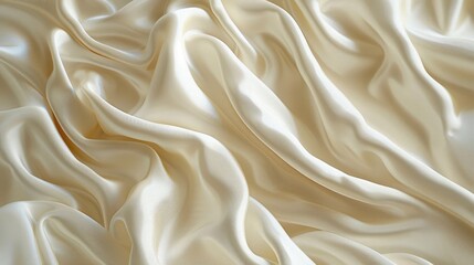 Obraz premium A Detailed View of Wavy Ivory Silk
