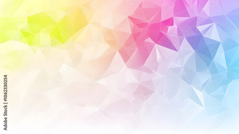 Poster dynamic interlocking geometric shapes in vivid colors