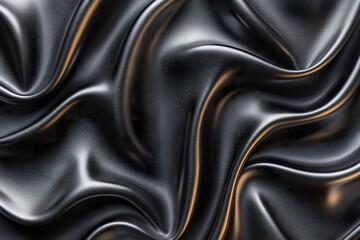 Textured black fabric with flowing folds for a mysterious vibe