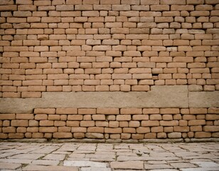 Naklejka premium brick wall and concrete floor ground dirty wall