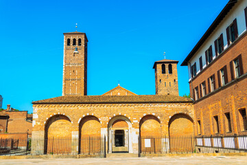 Obraz premium Basilica of Sant'Ambrogio in Milan, Italy