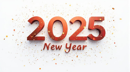 Festive Celebration Welcoming New Year 2025 With Colorful Decorations and Vibrant Confetti on a Bright Background, Symbolizing Joy and New Beginnings