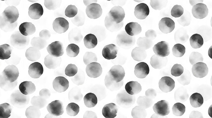 Watercolor gray polka dot seamless pattern on a soft background ideal for scrapbooking and festive invitations