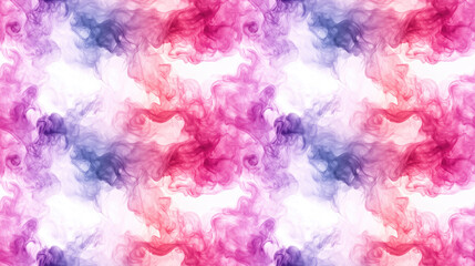 Fototapeta premium Seamless abstract watercolor pattern featuring volumetric smoke elements in pink peacock color ideal for web design and decoration surfaces artistic flair