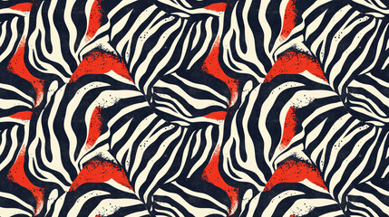 Seamless zebra print pattern showcasing modern abstract design elements ideal for creative paper projects animal themed decor