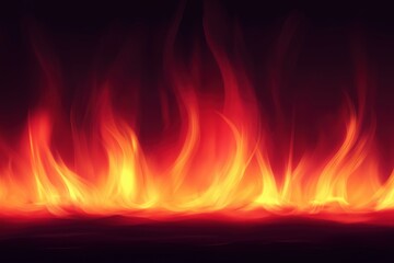 Dark fiery background with realistic, detailed flames