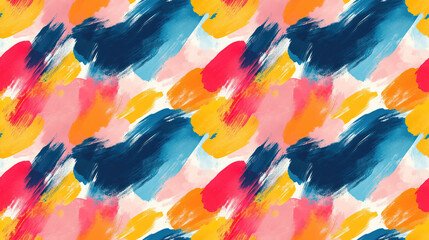 Brushed painted abstract seamless pattern featuring vibrant brush strokes ideal for background design