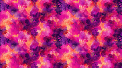 Fototapeta premium Vibrant seamless pattern featuring girlish alcohol ink designs in magenta and fuchsia perfect for modern textile and wallpaper applications