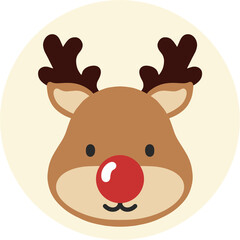 메리 크리스마스 동그라미 스티커