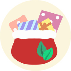 메리 크리스마스 동그라미 스티커