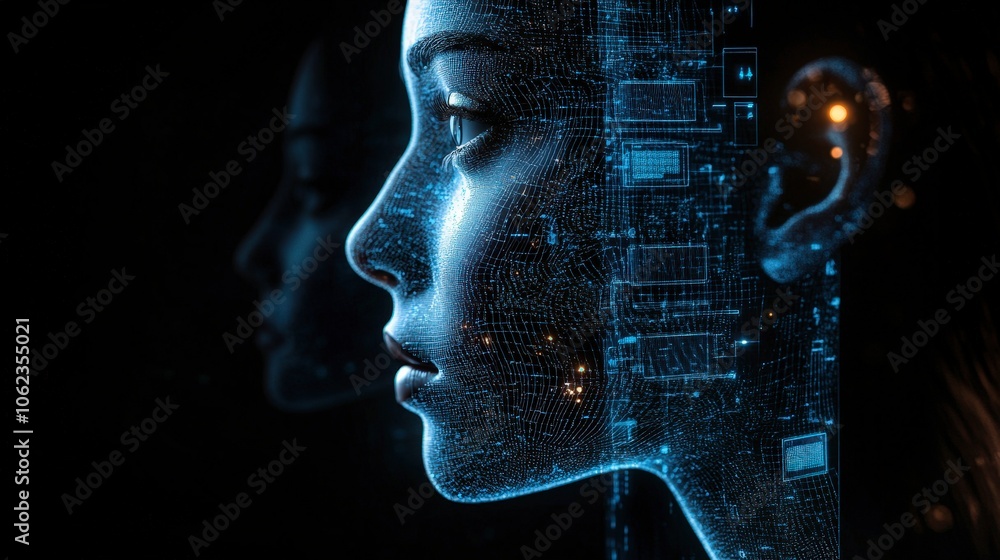 Poster biometric face scan for security applications