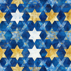seamless background all over pattern of Hanukkah stars