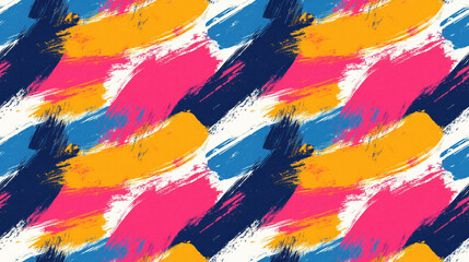 Obraz premium Seamless pattern of brushed painted abstract background with dynamic brush strokes ideal for textile and graphic design