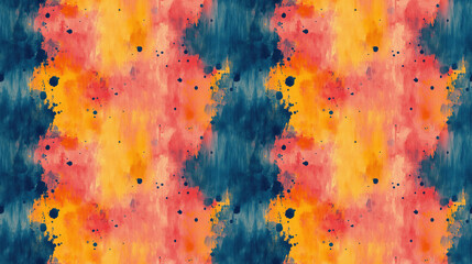Fototapeta premium Vibrant abstract psychedelic watercolor pattern featuring chaotic blurred spots and dynamic paint strokes ideal for creative design projects textiles and artistic backgrounds