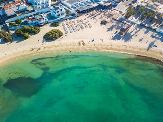Aerial drone view of Corralejo, Fuerteventura, Canary Islands, Spain