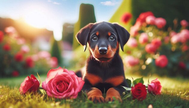 Dobermann Welpe