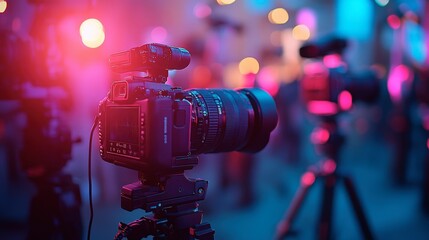 Close-Up Photography of Camera in Vibrant Setting