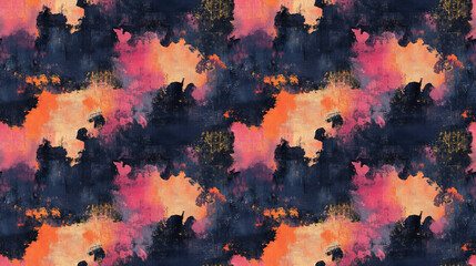 Fototapeta premium Seamless abstract oil painting pattern featuring rich textures created with hand drawn artistry