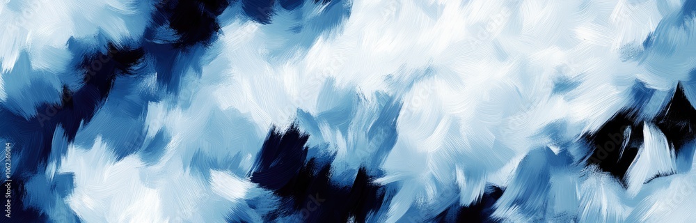 Aufkleber the background features a digital abstract painting with brushstrokes in shades of blue and white. t